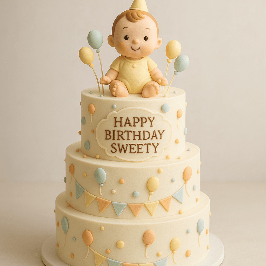 CUTE BABY BIRTHDAY CAKE